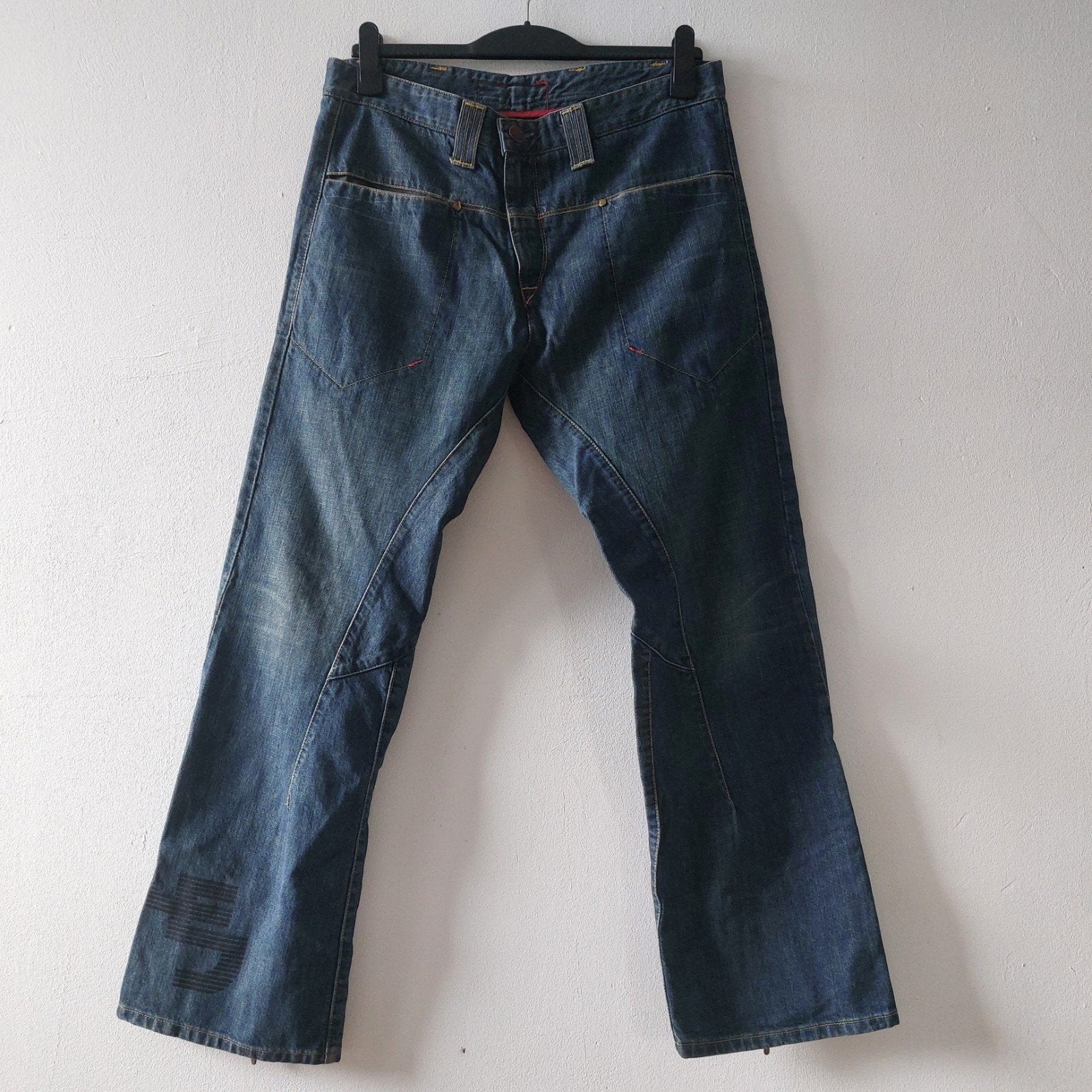 Vintage Levis Engineered straight flared jeans, Levi's, Blauw, W32 (confectie 46) of kleiner, Ophalen of Verzenden