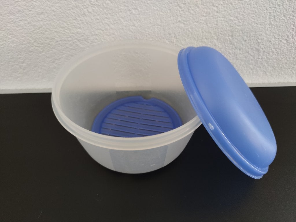 Tupperware Slabol kom, Huis en Inrichting, Gebruikt, Blauw, Ophalen of Verzenden, Bak of Kom