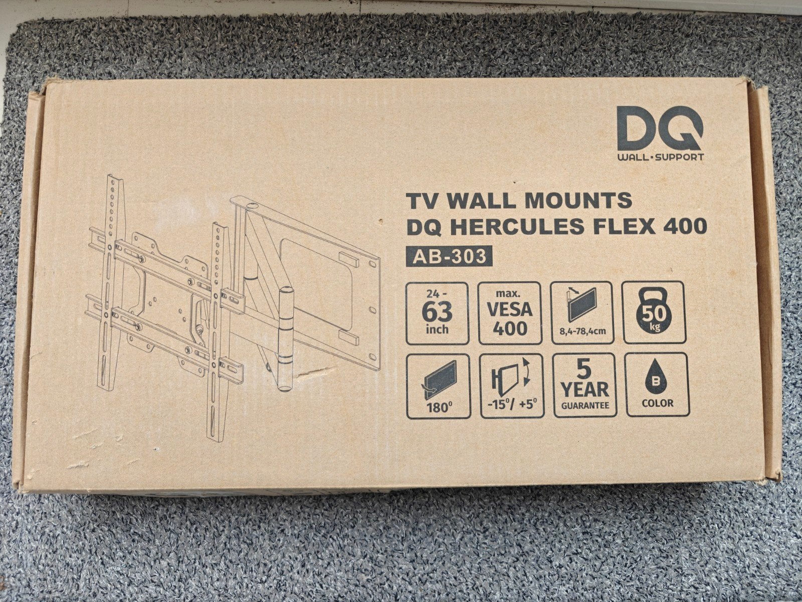 DQ Hercules Flex 400 TV beugel - Zo goed als nieuw!, Ophalen of Verzenden, Zo goed als nieuw