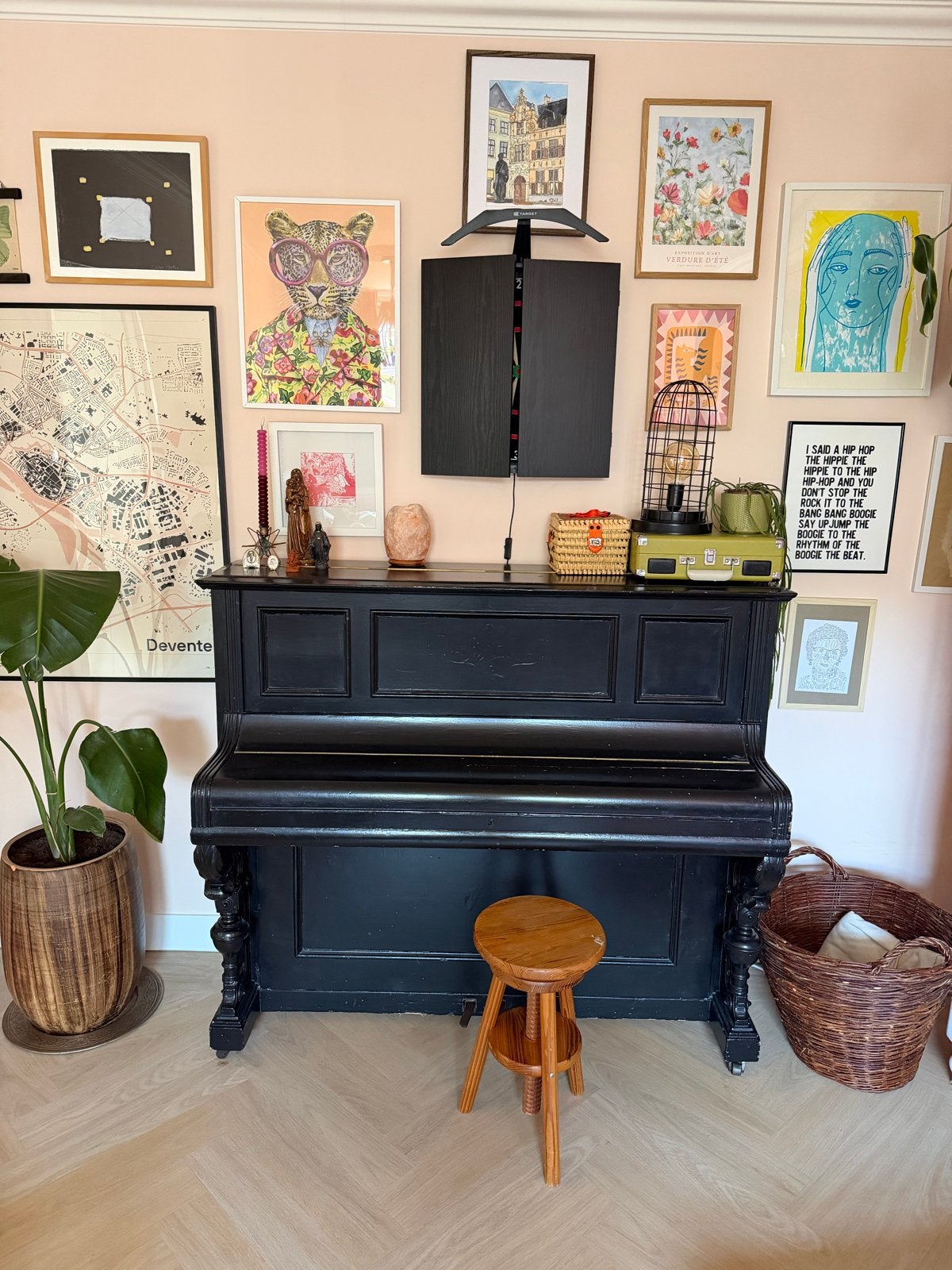 Zwarte piano - Geb. Rijken & De Lange Rotterdam, Ophalen, Gebruikt, Zwart, Piano