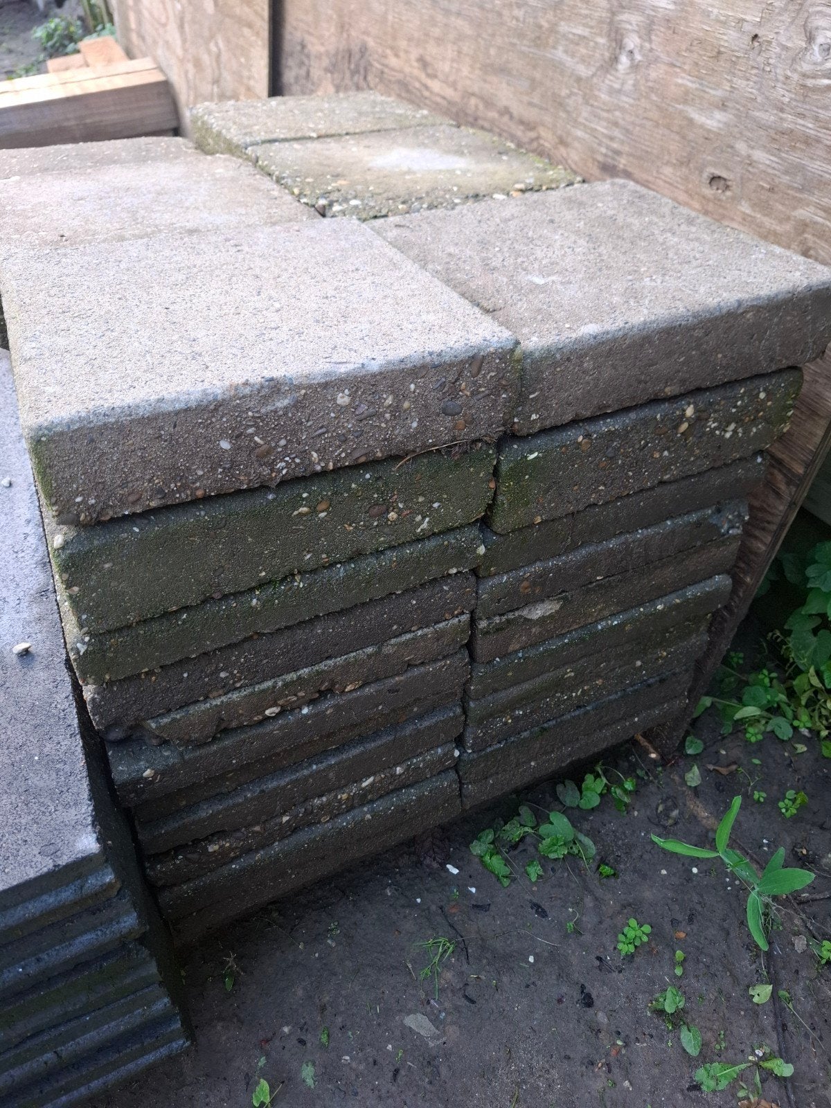 30x30 tegels circa 100, Ophalen, Gebruikt, Beton, Terrastegels