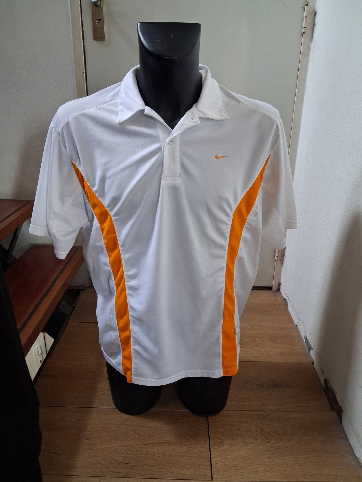 Vintage Nike Tennis Polo Jaren '90 - Maat L, Maat 52/54 (L), Wit, Nike, Ophalen of Verzenden