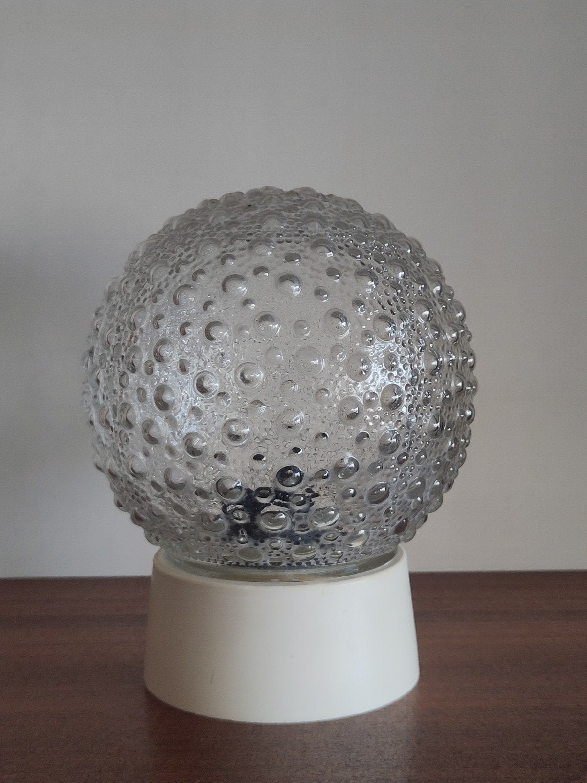 Vintage glazen bubbel lampje jaren 70 lamp space age stijl, Gebruikt, 18 cm, ., Glas