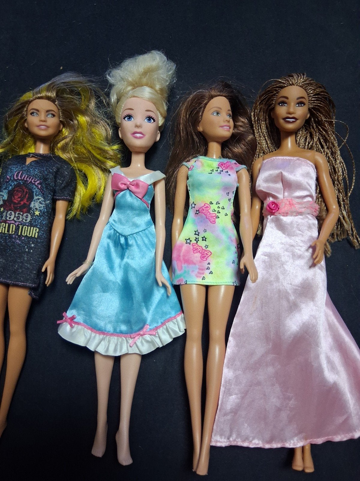 Set van 4 Barbiepoppen - Diverse stijlen, Ophalen of Verzenden, Gebruikt, Barbie