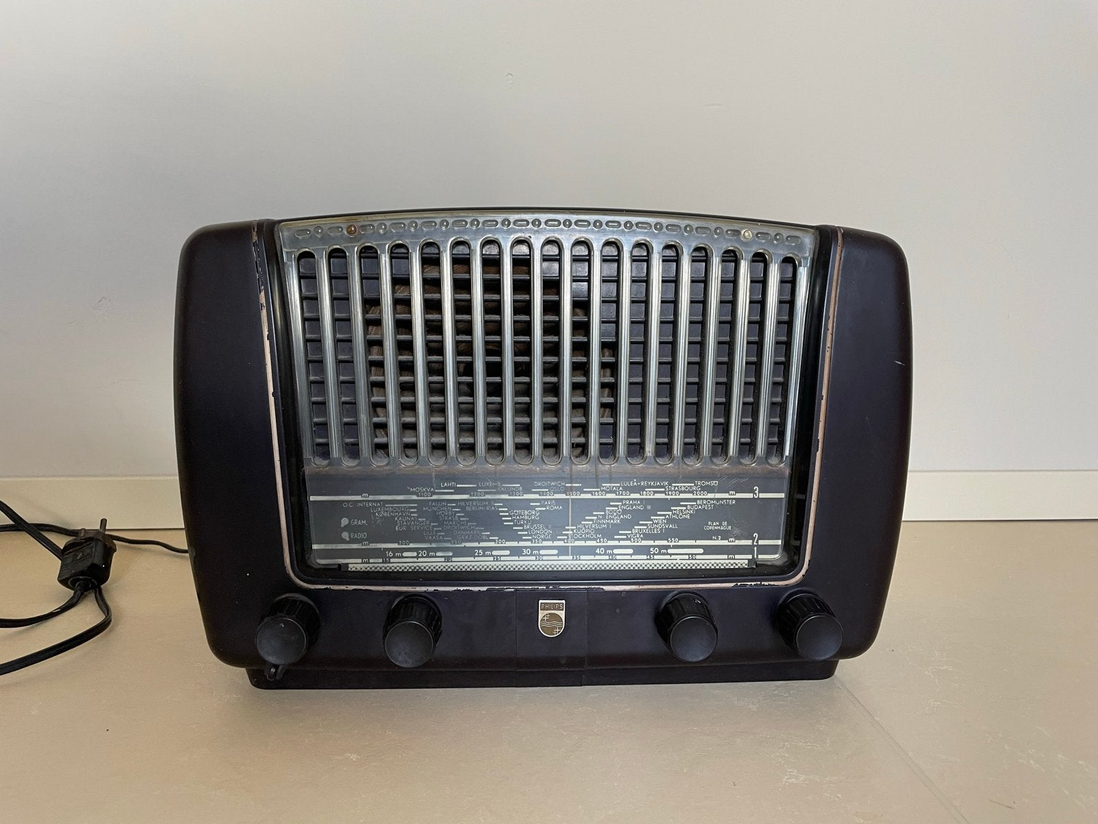 Philips bakelieten buizenradio - BX 310 A /03, Ophalen, Gebruikt, Radio