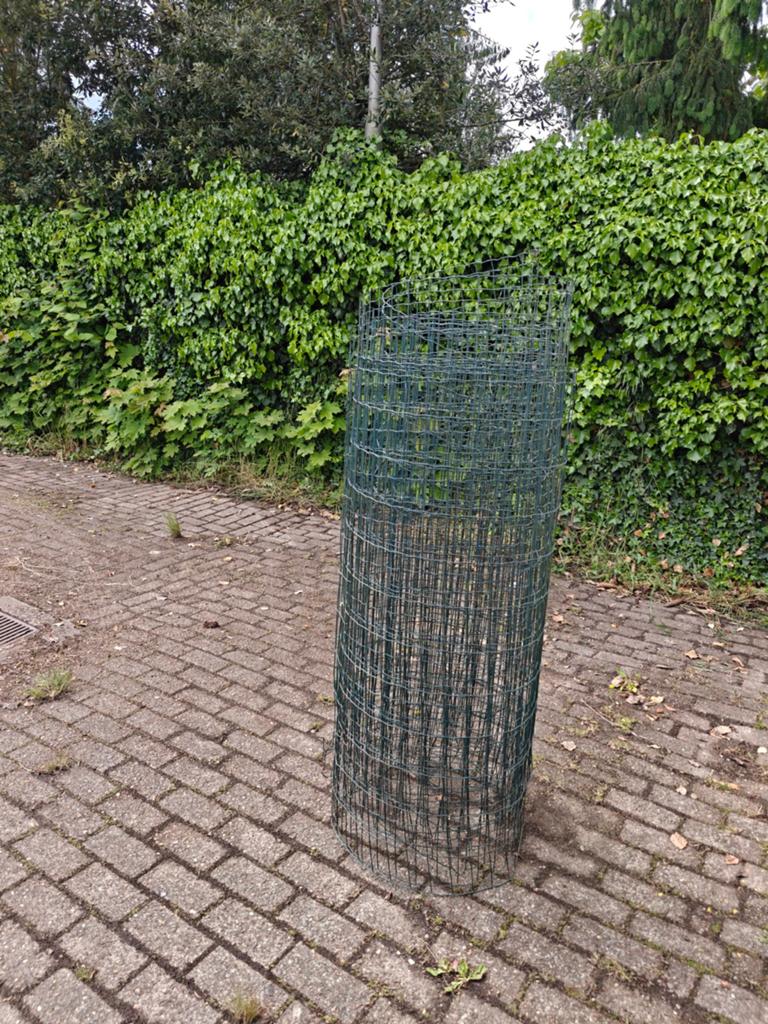 Groen gaas, 120cm breed, ongeveer 12 meter lang, Tuin en Terras, Gaas en Draad, Ophalen, Gebruikt, Minder dan 10 meter