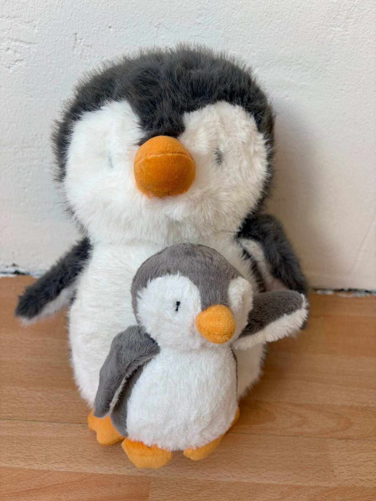 Hema Pinguin met baby Moeder met jong. 31 cm Zgan, Overige merken, Overige karakters, Overige typen, Ophalen of Verzenden