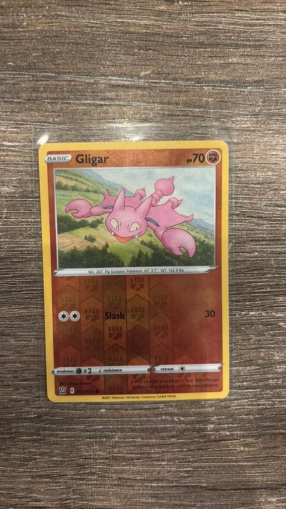 BST Gligar 071/163 Reverse holo, Ophalen of Verzenden, Zo goed als nieuw