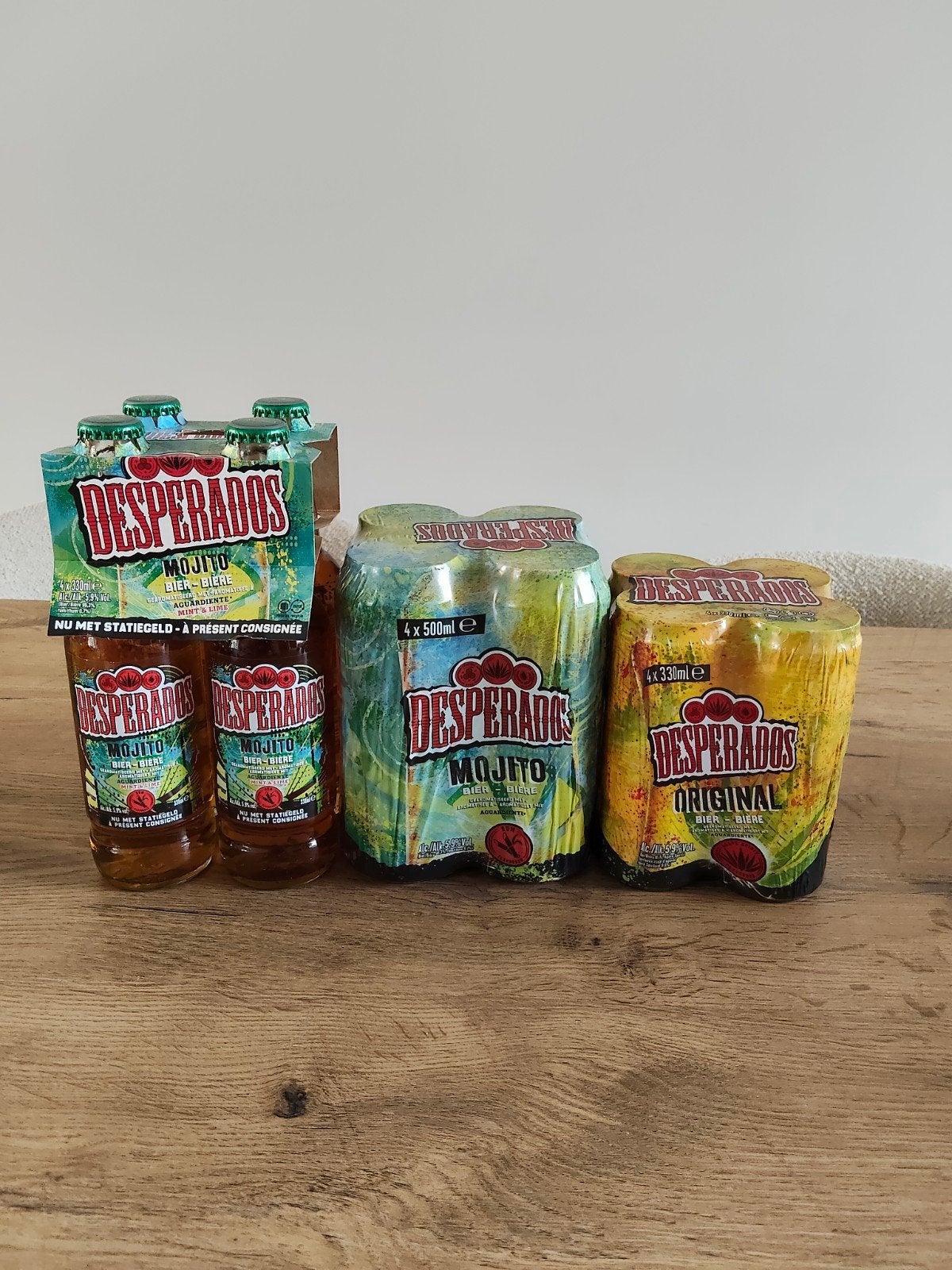 Diverse verpakkingen Desperados bier, Ophalen of Verzenden, Flesje(s), Overige merken