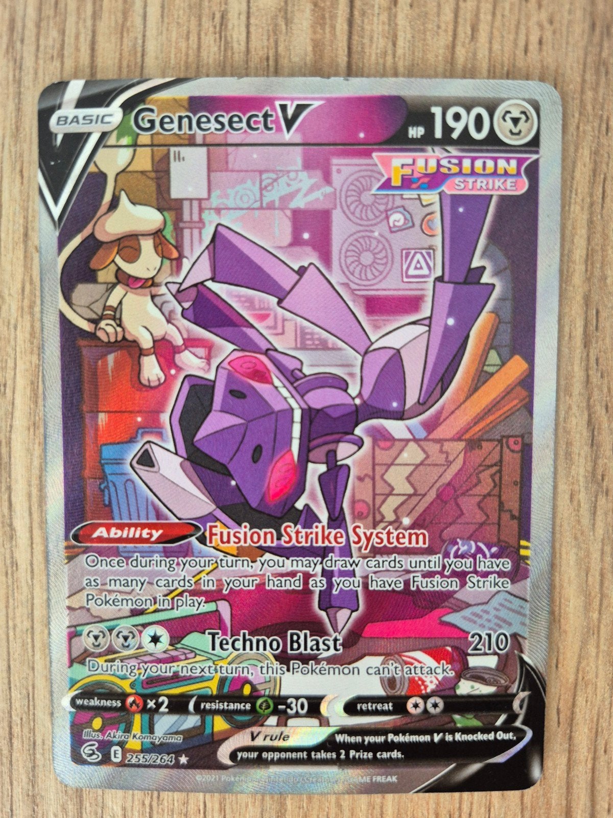 Genesect V Fusion Strike Pokémon Kaart 255/264, Ophalen of Verzenden, Gebruikt, Losse kaart
