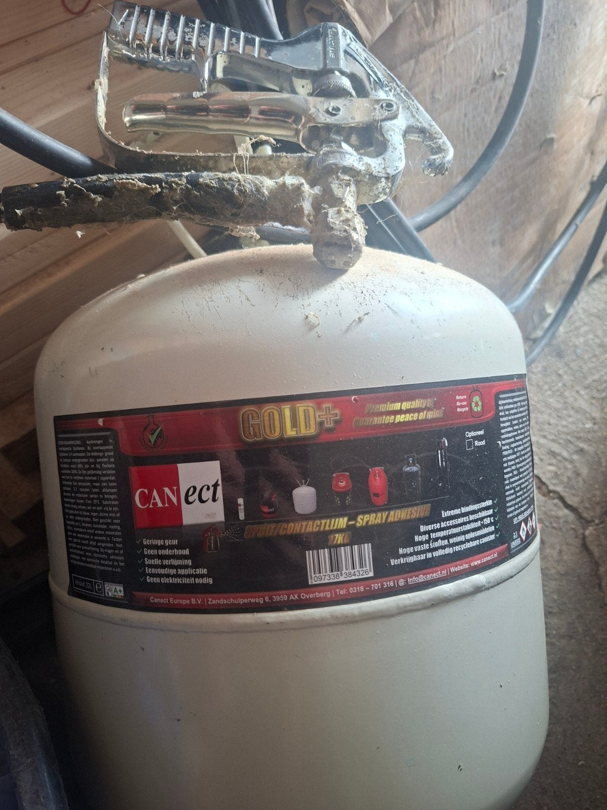CANect Gold+ Spuit-/Contactlijm - Spray Adhesive 17kg, Doe-het-zelf en Verbouw, Overige Doe-het-zelf en Verbouw, Ophalen of Verzenden