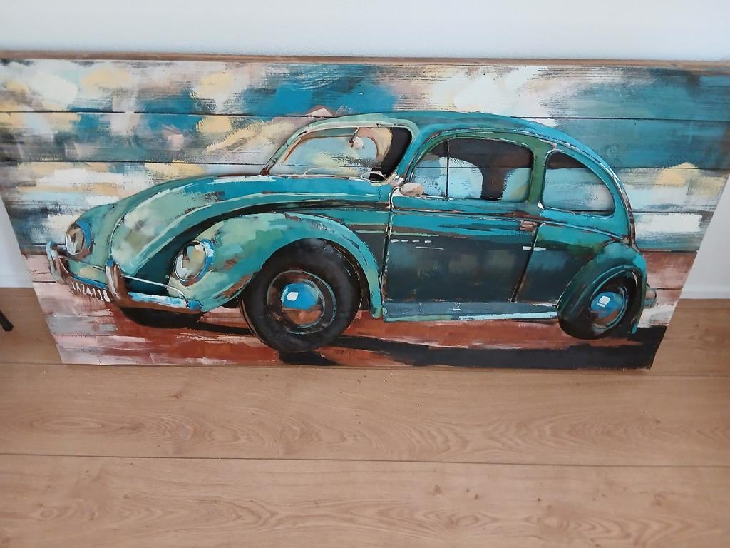 3D groenschilderij Volkswagen Kever, Ophalen