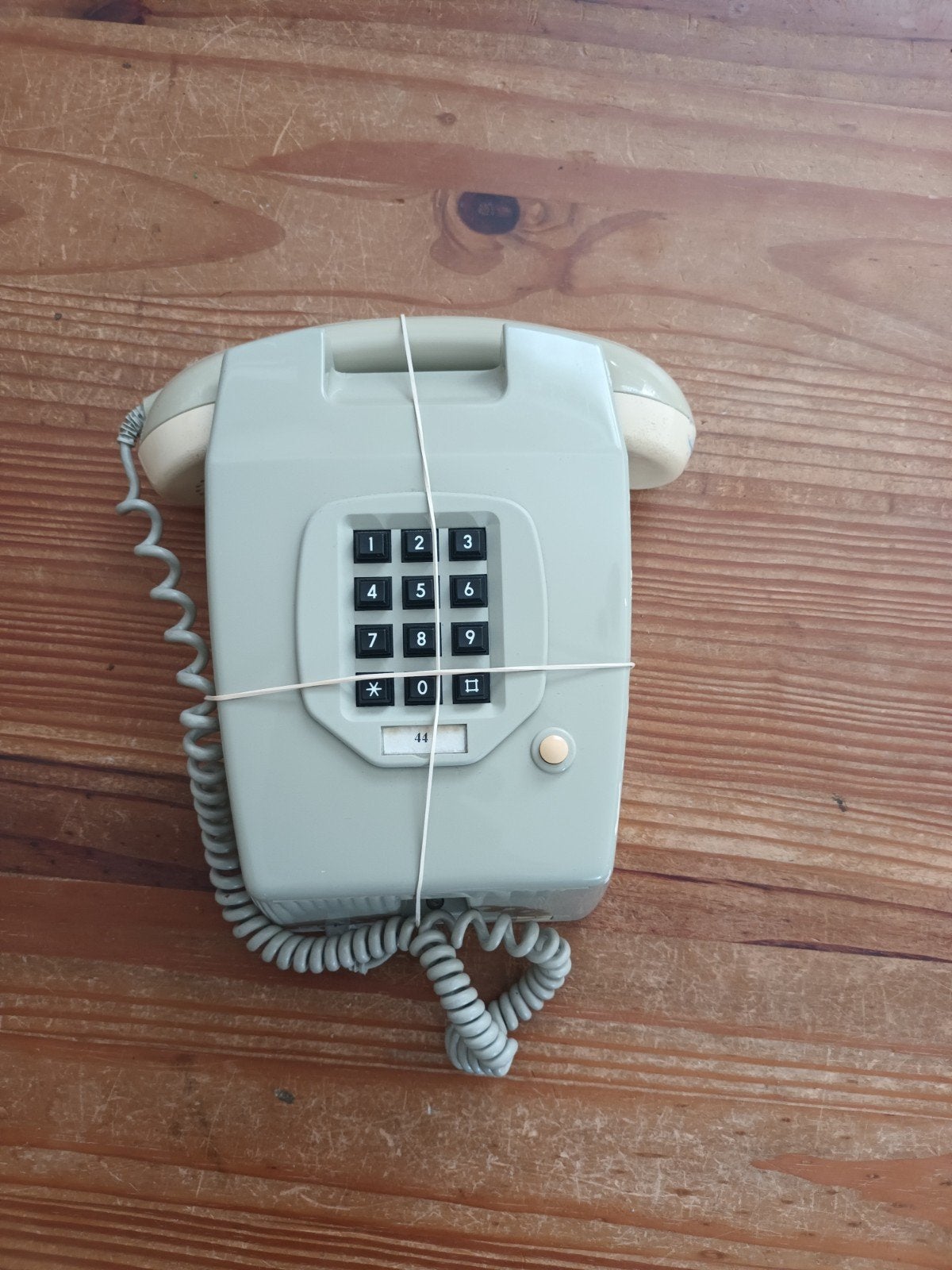 Vintage PTT W65 druktoetstelefoon - grijs, Ophalen of Verzenden, Gebruikt