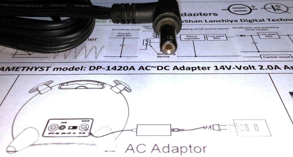 FoShan AMETHYST 14V 2A 28W Adapter DP-1420A iPig iPup iPod, Ophalen of Verzenden, Refurbished