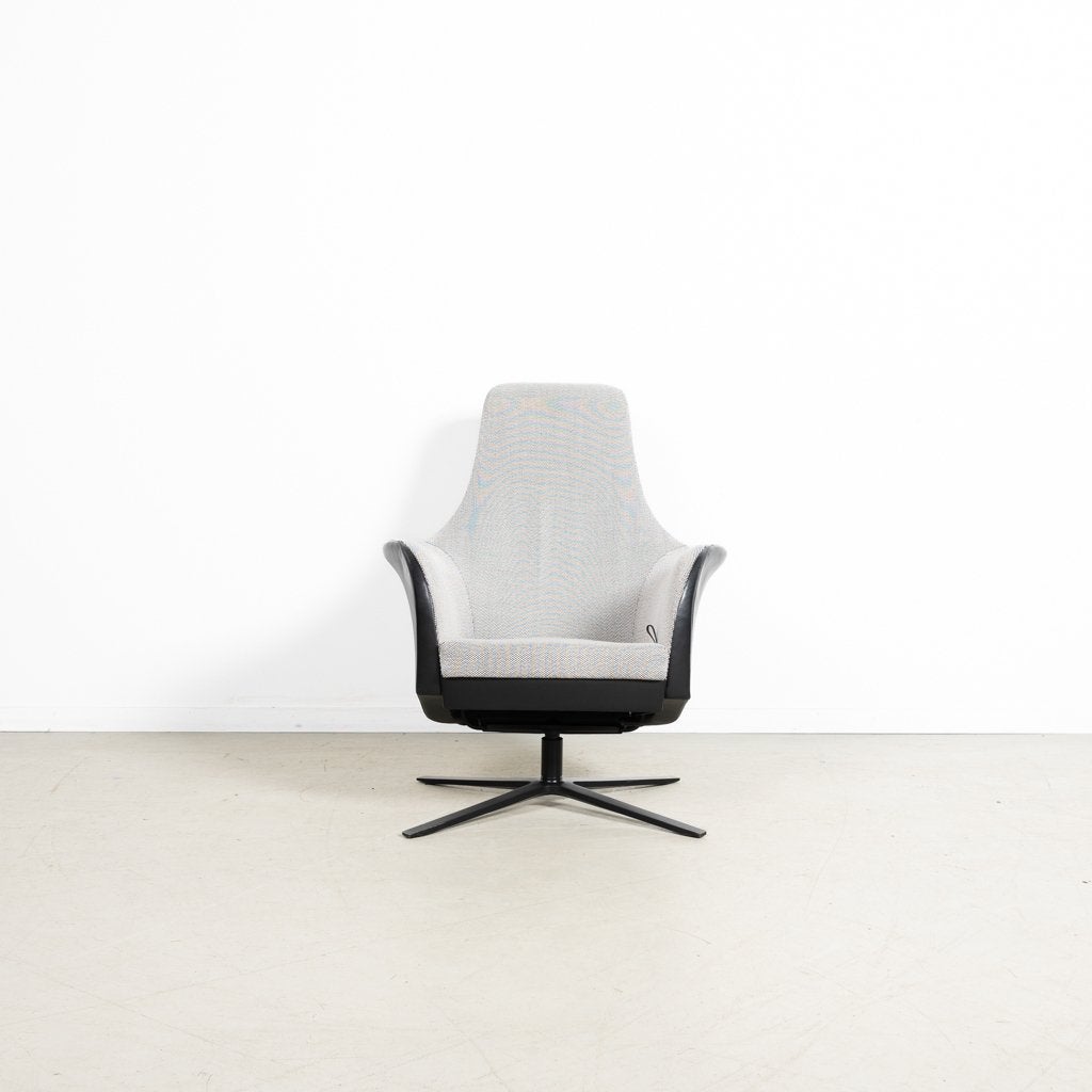 Montis Marvin Fauteuil Lichtgrijs/Zwart Stof/Leer, Niet ingevuld, Zo goed als nieuw, Niet ingevuld, Niet ingevuld