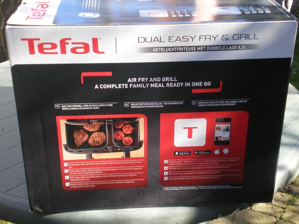 Tefal Dual Easy Fry & Grill, Witgoed en Apparatuur, Airfryers, Zo goed als nieuw, Airfryer XXL, 1500 gram of meer, Ophalen