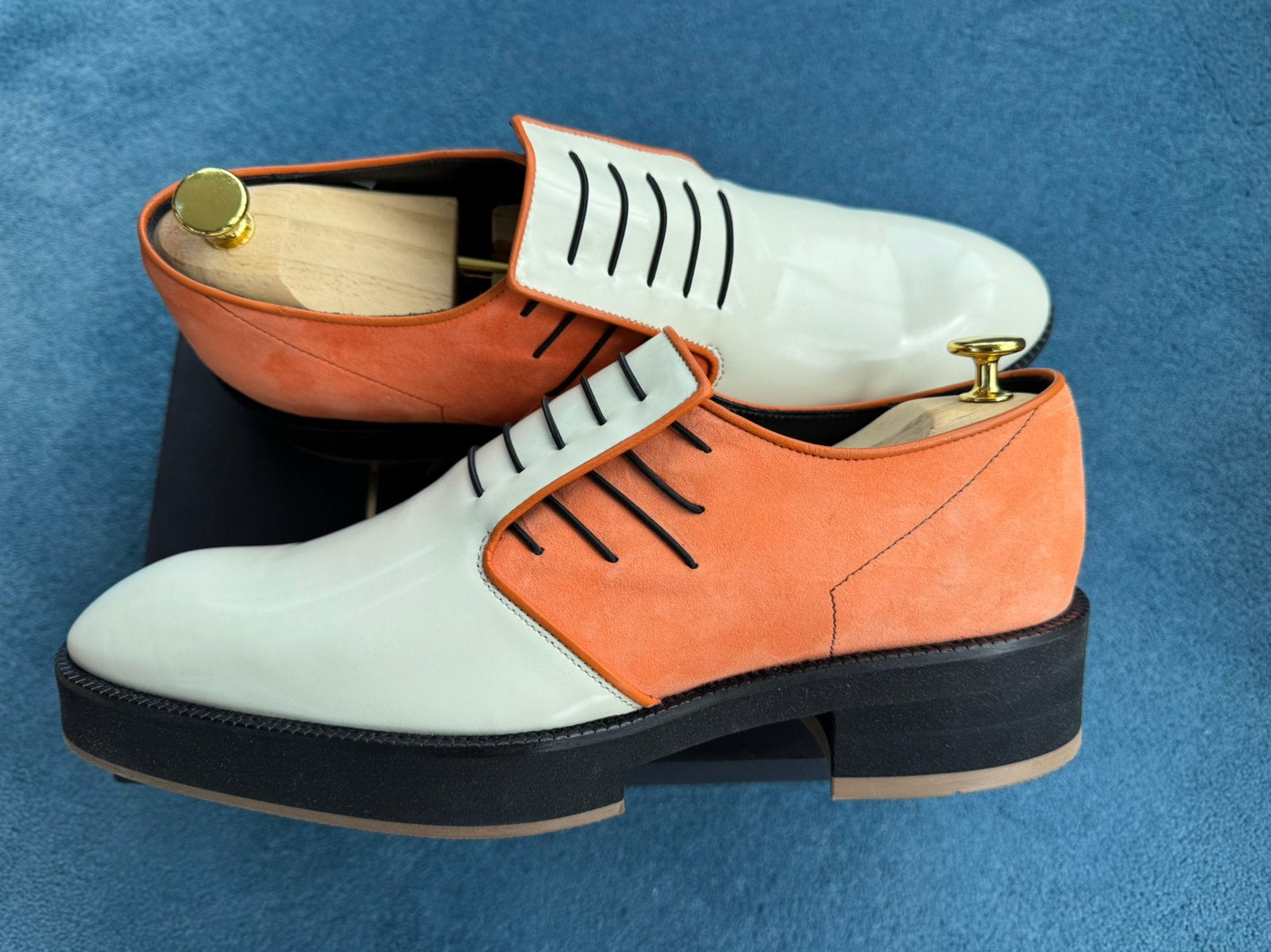 NIEUW Ledge Shoes Instapper Ilio Orange EU 45 Wit/Oranje, Loafers, Overige kleuren, Verzenden, Nieuw