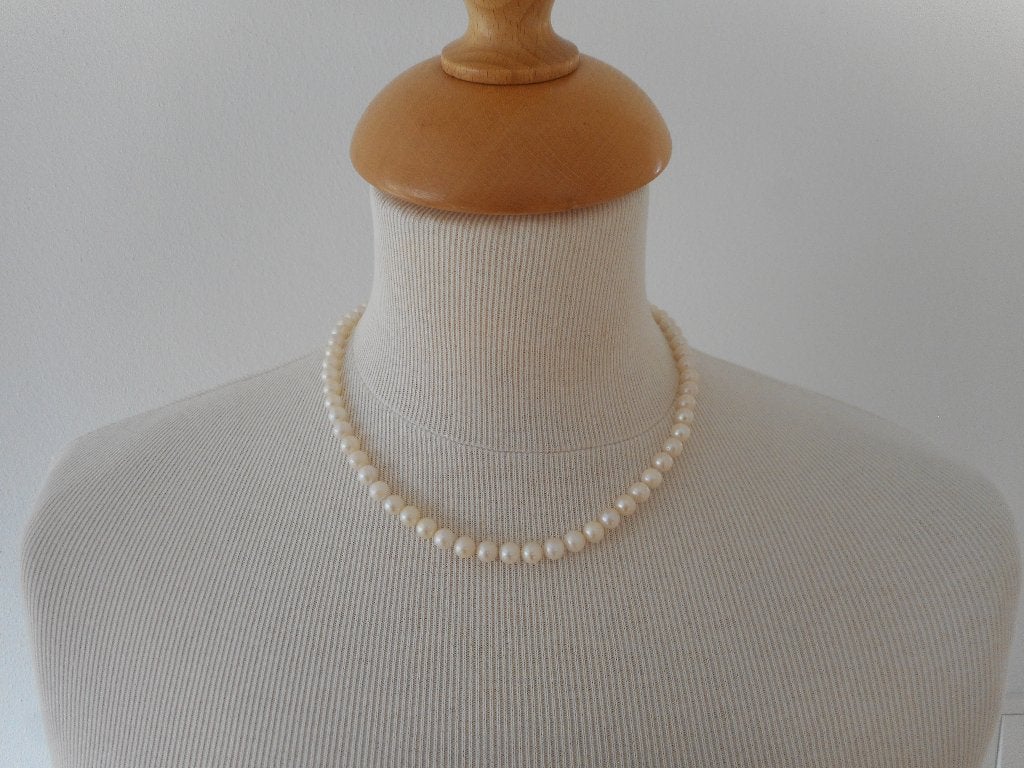 Parel ketting, Ophalen of Verzenden, Zo goed als nieuw, Wit, Overige materialen
