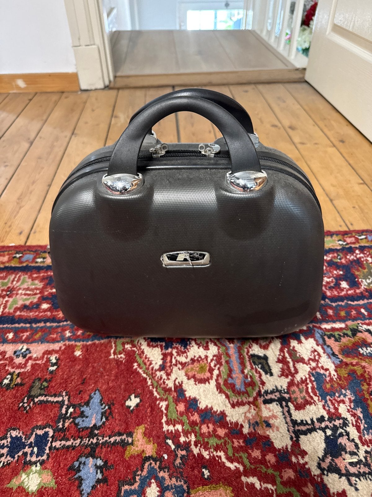 Zwarte Hardcase Beautycase/Toilettas 24 x 35 cm, Ophalen, Gebruikt, Zwart, Hardcase