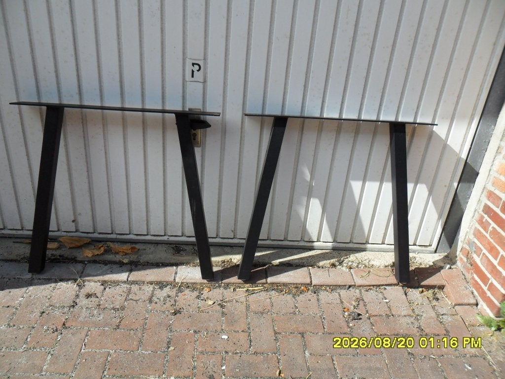 Tafelpoten zwart, Ophalen, 50 tot 100 cm, 50 tot 100 cm, Metaal