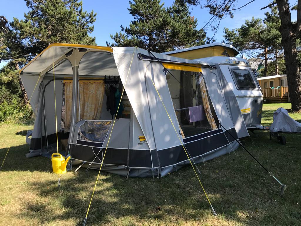 Unieke Eriba Touring Triton Jubilee (ZEER COMPLEET), Standaardzit, Luifel, Tot en met 3, Particulier