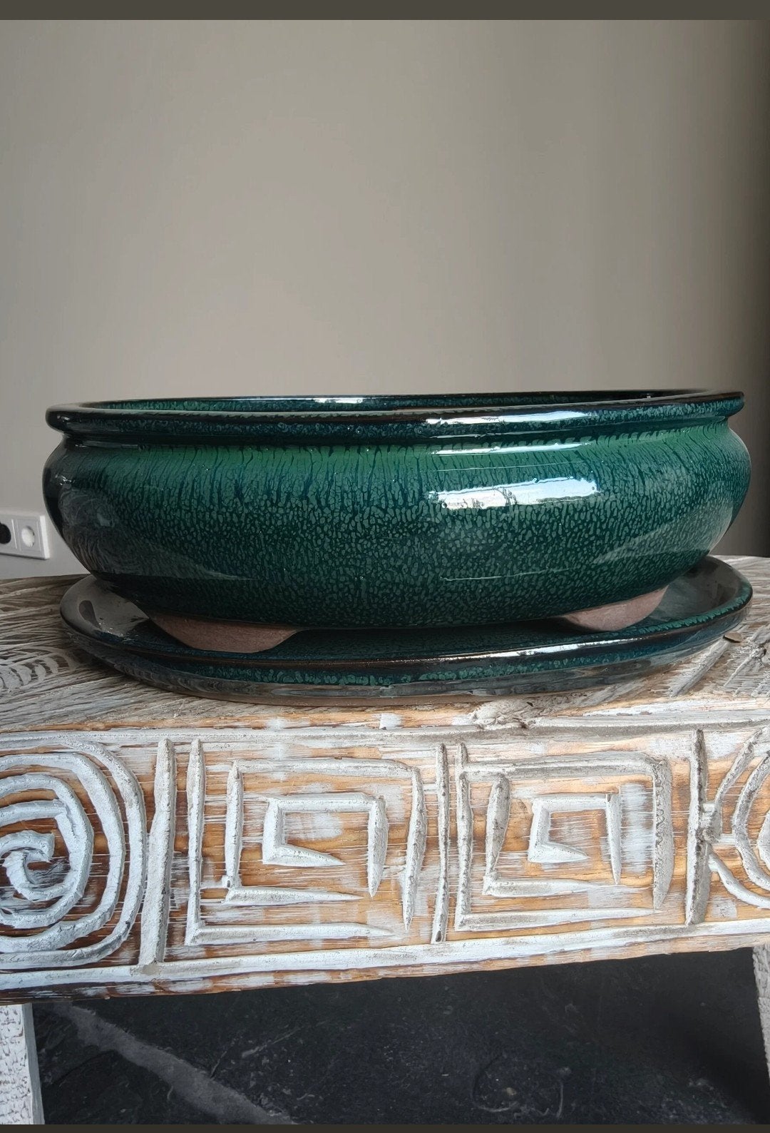 Bonsai pot 27 x 22 x 8 met schotel, ., Ophalen of Verzenden, ., Riet