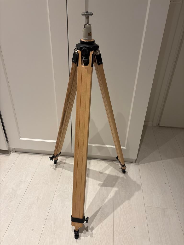 Houten camerastatief, Wolf Messtechnik met Linhof balhoofd, Zo goed als nieuw, 175 cm of meer, Met balhoofd, Ophalen of Verzenden