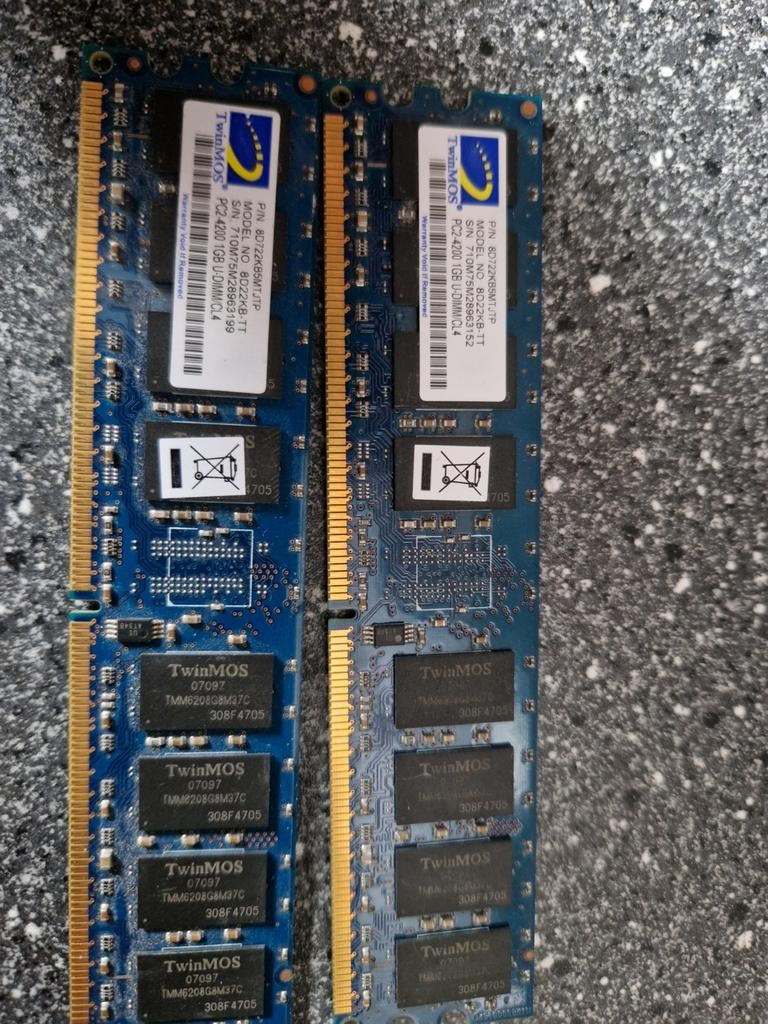 TwinMOS DDR2 geheugen PC2-4200 1GB, Ophalen of Verzenden