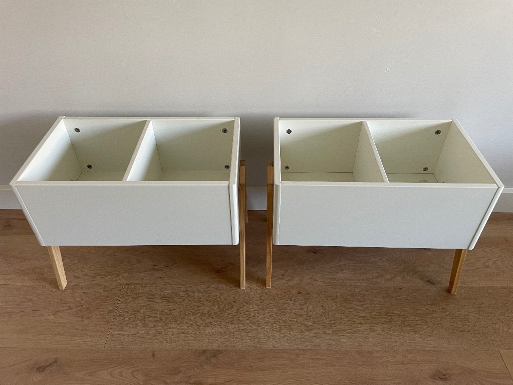 Petite Amélie Opbergkist/Boekenkist Cerise Wit 2 Stuks, Kinderen en Baby's, Kinderkamer | Inrichting en Decoratie, Zo goed als nieuw