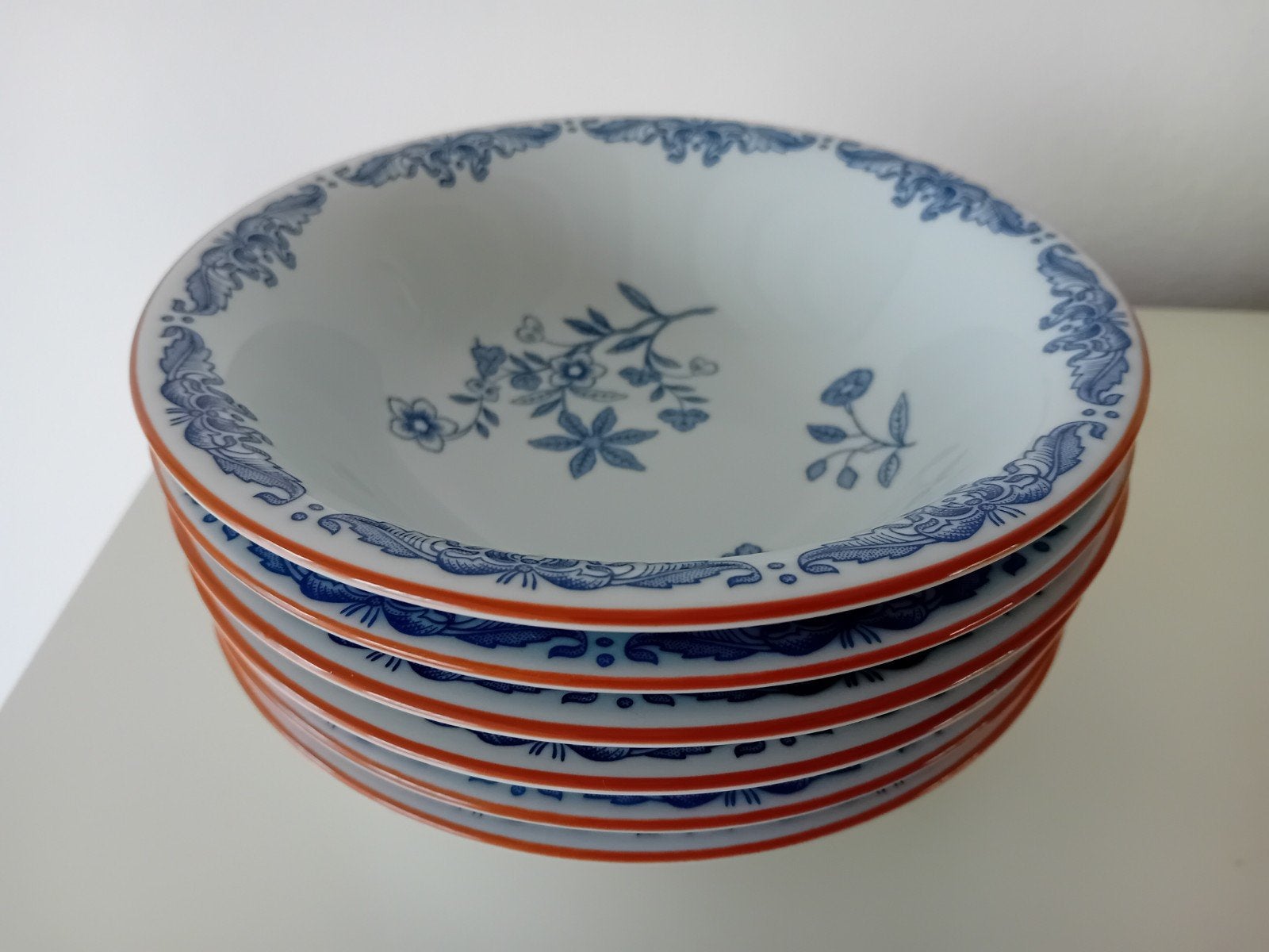 6 zeldzame dessertschaaltjes kommen 16 cm Rorstrand Ostindia, Ophalen of Verzenden, Zo goed als nieuw, Kom(men), Overige stijlen