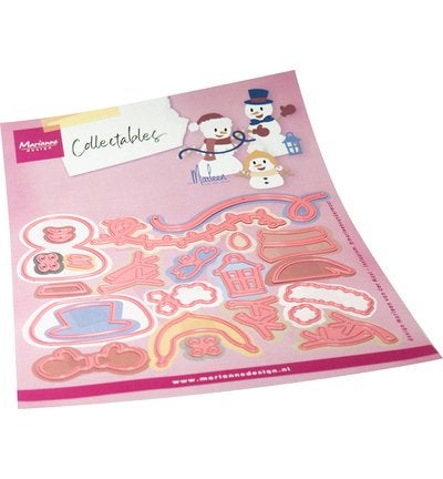 Sneeuwpop snijmal Marianne Design COL1596 kerst winter, Ophalen of Verzenden, Nieuw, Kerst, Pons of Mal