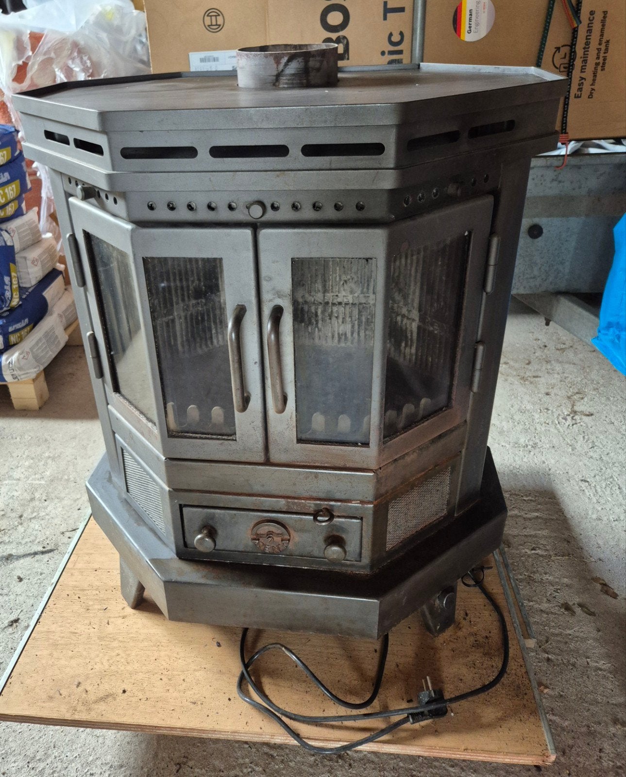 Reny Oslo XXL (9kW) houtkachel, Gebruikt, Houtkachel, Ophalen of Verzenden, Vrijstaand