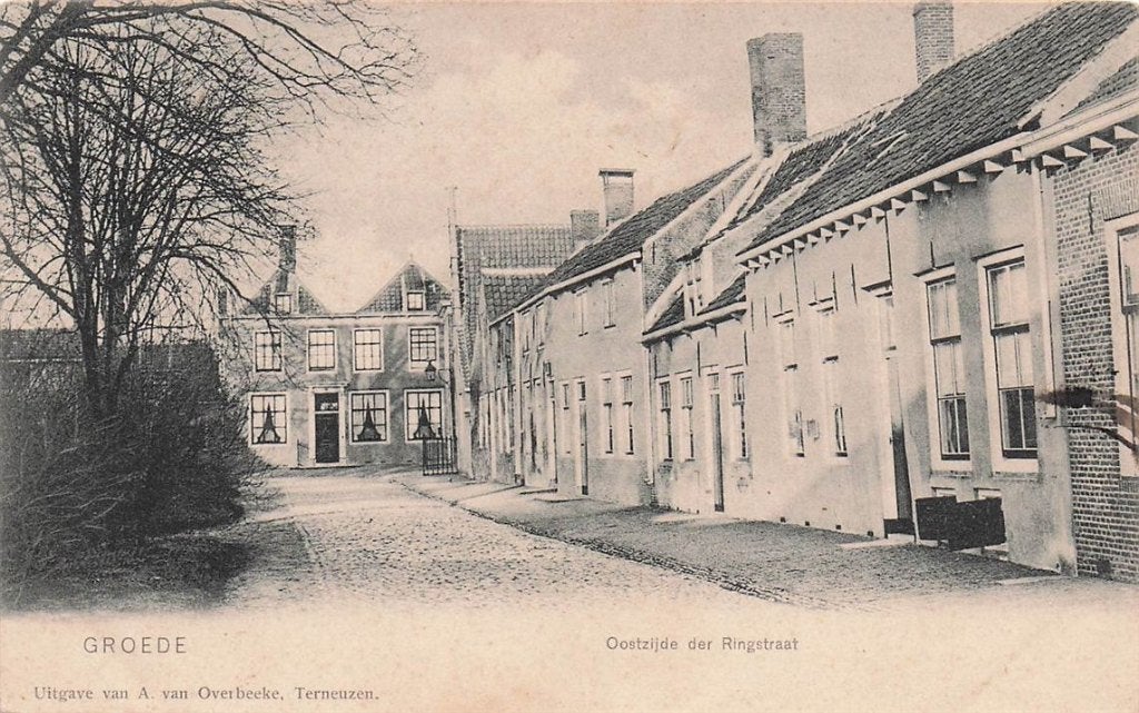 703-105-003 Groede Oostzijde der Ringstraat, Verzamelen, Ansichtkaarten | Nederland, Verzenden, Voor 1920, Zeeland