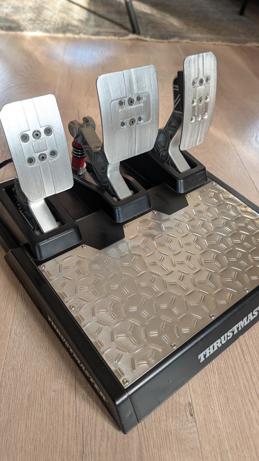 Thrustmaster T-LCM Pedals (Load Cell) + Rode Veer | 100%, Ophalen of Verzenden, Zo goed als nieuw, Thrustmaster, PC
