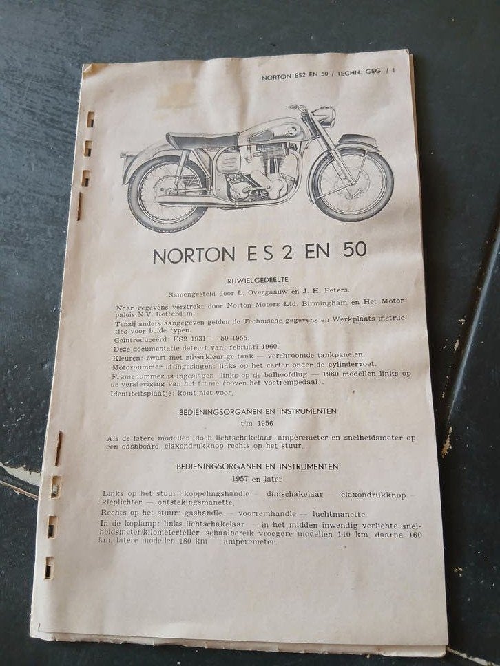 Norton ES 2 En 50, Motoren, Ophalen, Overige merken
