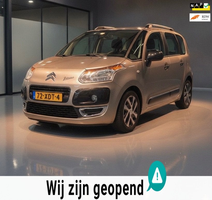 Citroen C3 Picasso 1.4 VTi Collection-1 jaar apk-airco-elek, Auto's, Voorwielaandrijving, Euro 5, Gebruikt, 635 kg
