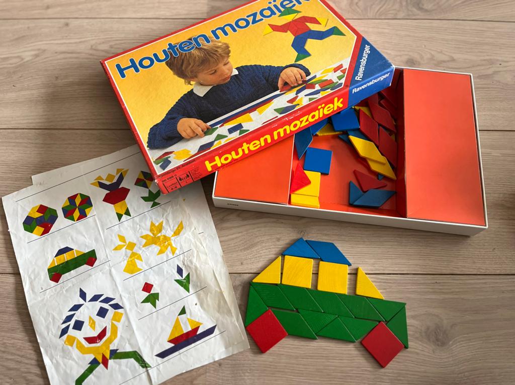 Houten mozaïek Ravensburger, educatief speelgoed, Ophalen of Verzenden, Gebruikt
