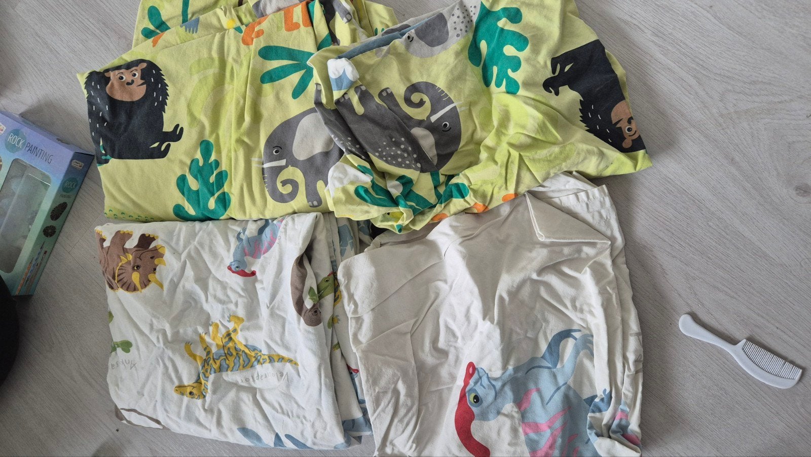 2x Eenpersoons Dekbedovertrek met Kussensloop, Ophalen, Gebruikt, Eenpersoons, Meerkleurig