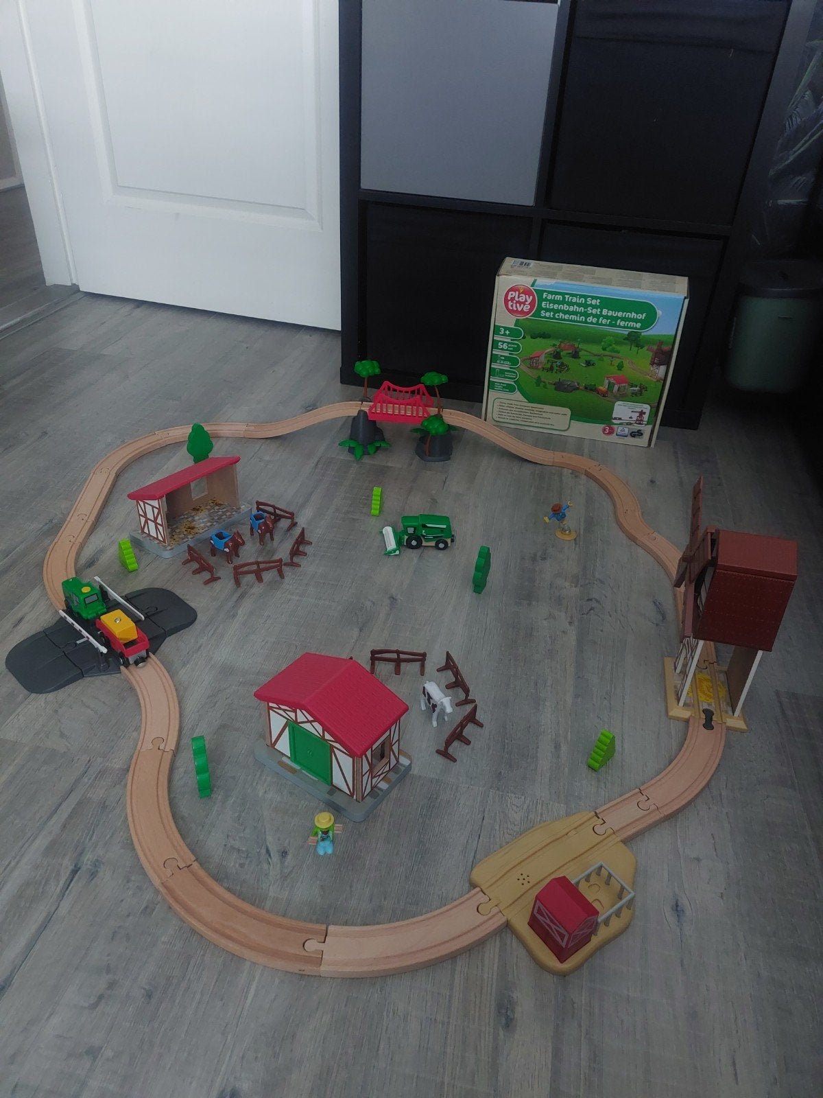 Playtive Boerderij Treinset - Houten Spoorbaan, Ophalen, Gebruikt