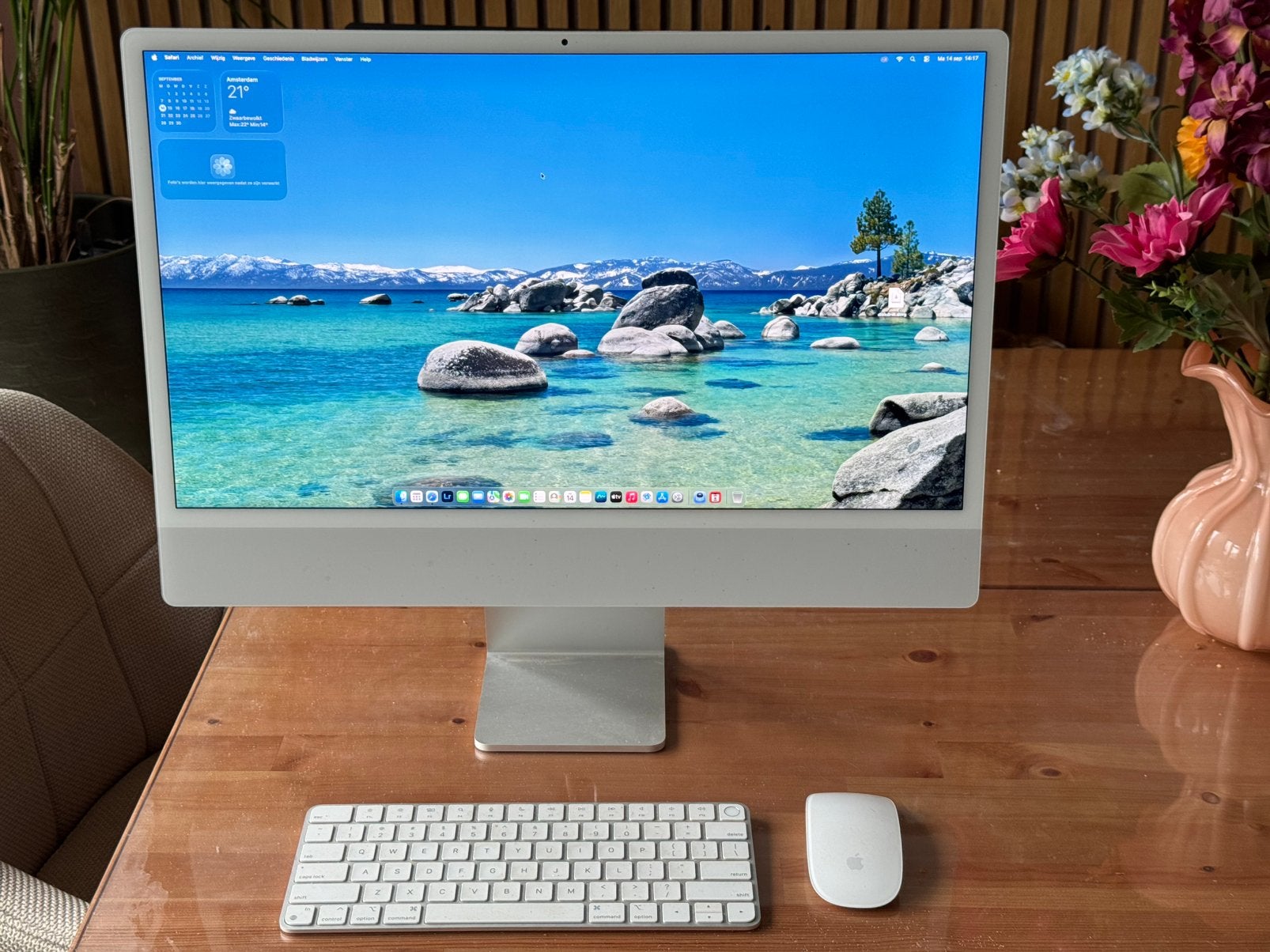 Apple iMac 24-insch (2021) Apple M1-chip, 8GB 256GB SSD, Computers en Software, Ophalen, IMac, Zo goed als nieuw, 8 GB