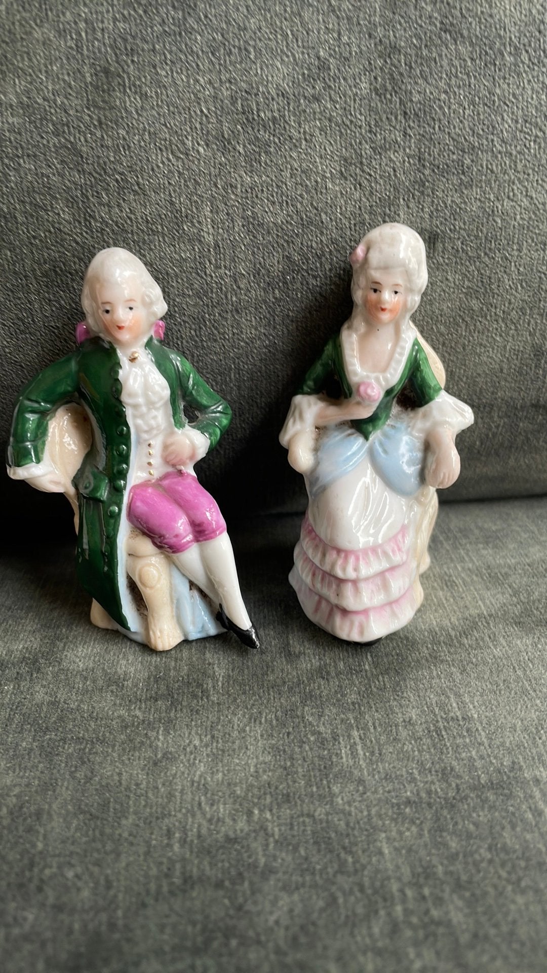 3, 19e eeuwse porseleinen beeldjes, Ophalen of Verzenden