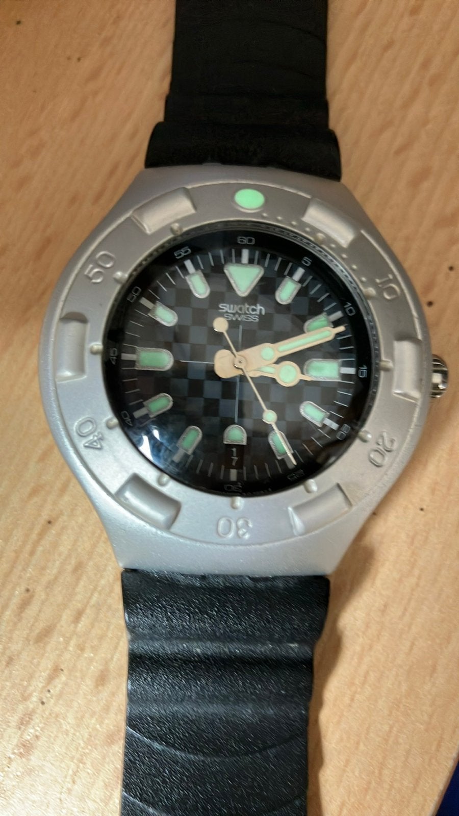 Swatch Irony Scuba 200 Aluminium Polshorloge, Sieraden, Tassen en Uiterlijk, Overige materialen, Gebruikt, Polshorloge, Swatch