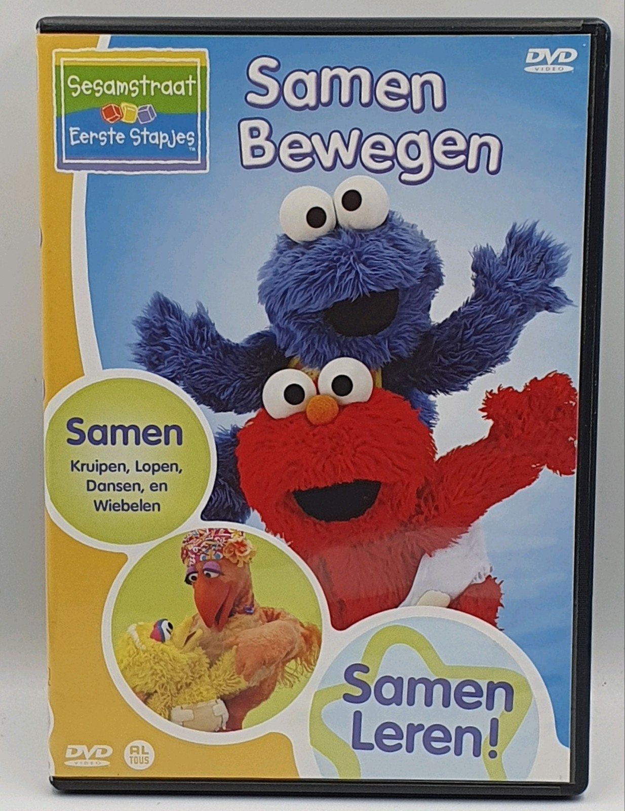 Sesamstraat Eerste Stapjes: Samen Bewegen Samen Leren DVD, Cd's en Dvd's, Gebruikt, Alle leeftijden, Tv-serie, Educatief