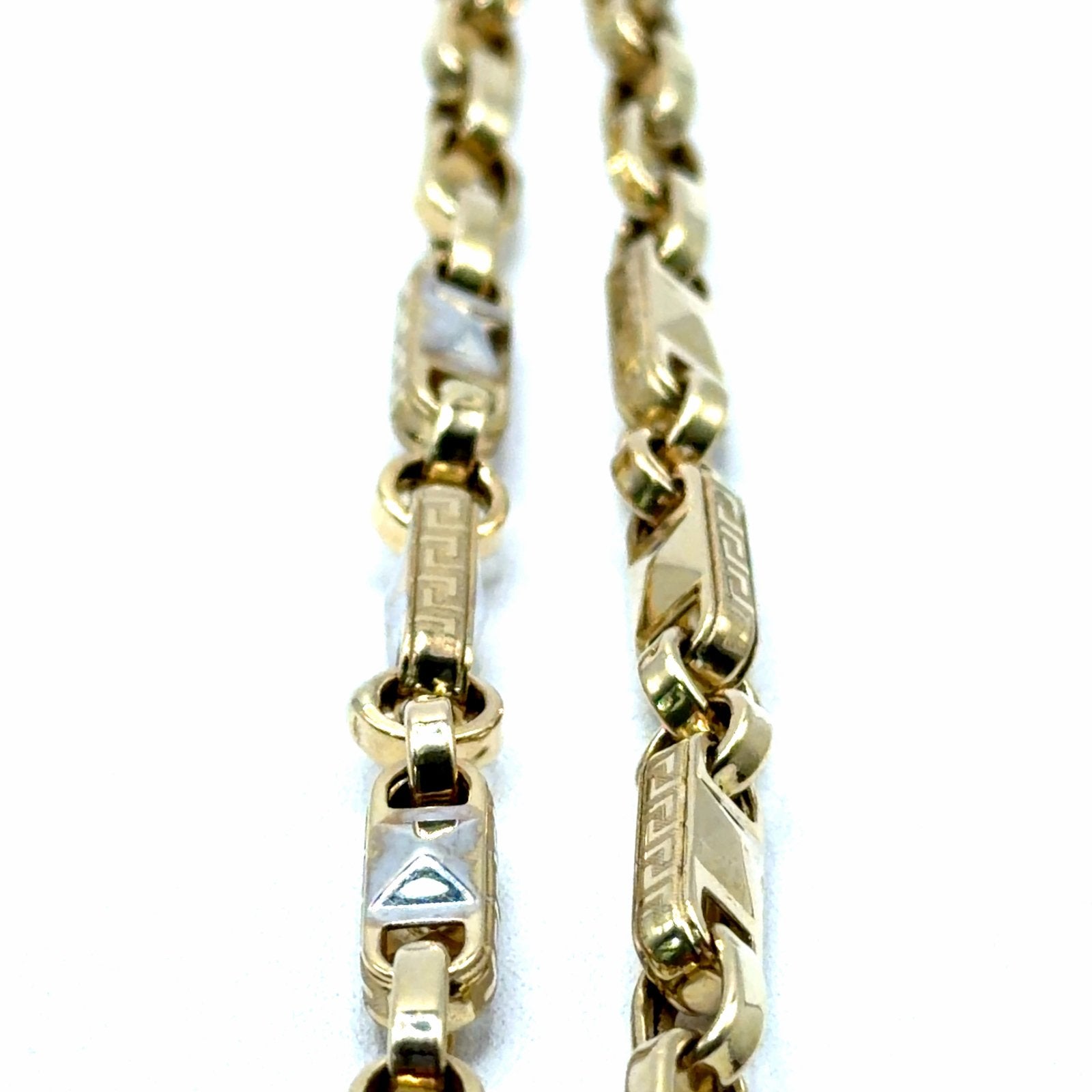 Gouden ketting met Griekse motieven, W, Nieuw, Ophalen of Verzenden, W