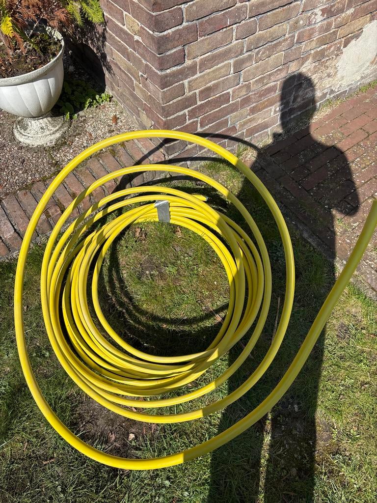 28m Nieuwe Gasbuis 20mmx2mm - Geel met Mantelbuis (KiWa), Doe-het-zelf en Verbouw, Elektra en Kabels, Ophalen, Nieuw, Overige typen