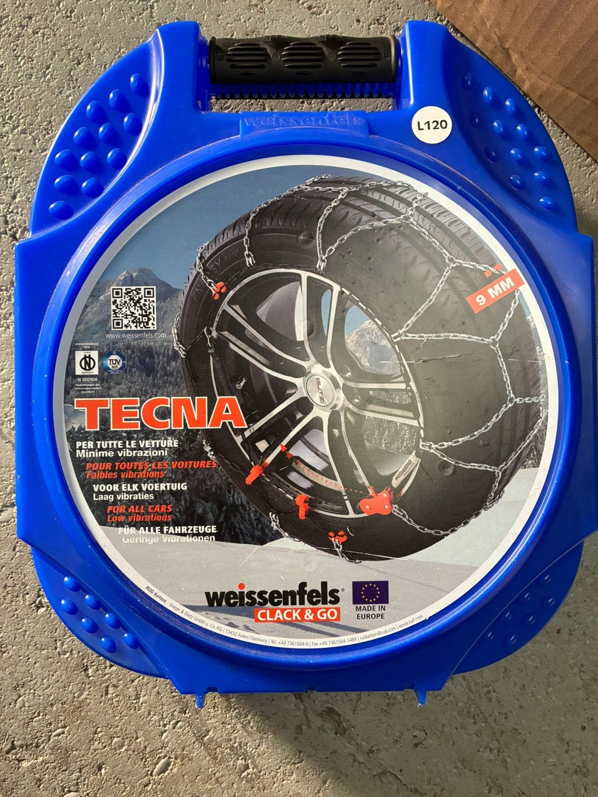 Weissenfels Tecna L120 Sneeuwkettingen - Nieuw in doos, Auto diversen, Ophalen of Verzenden, Nieuw