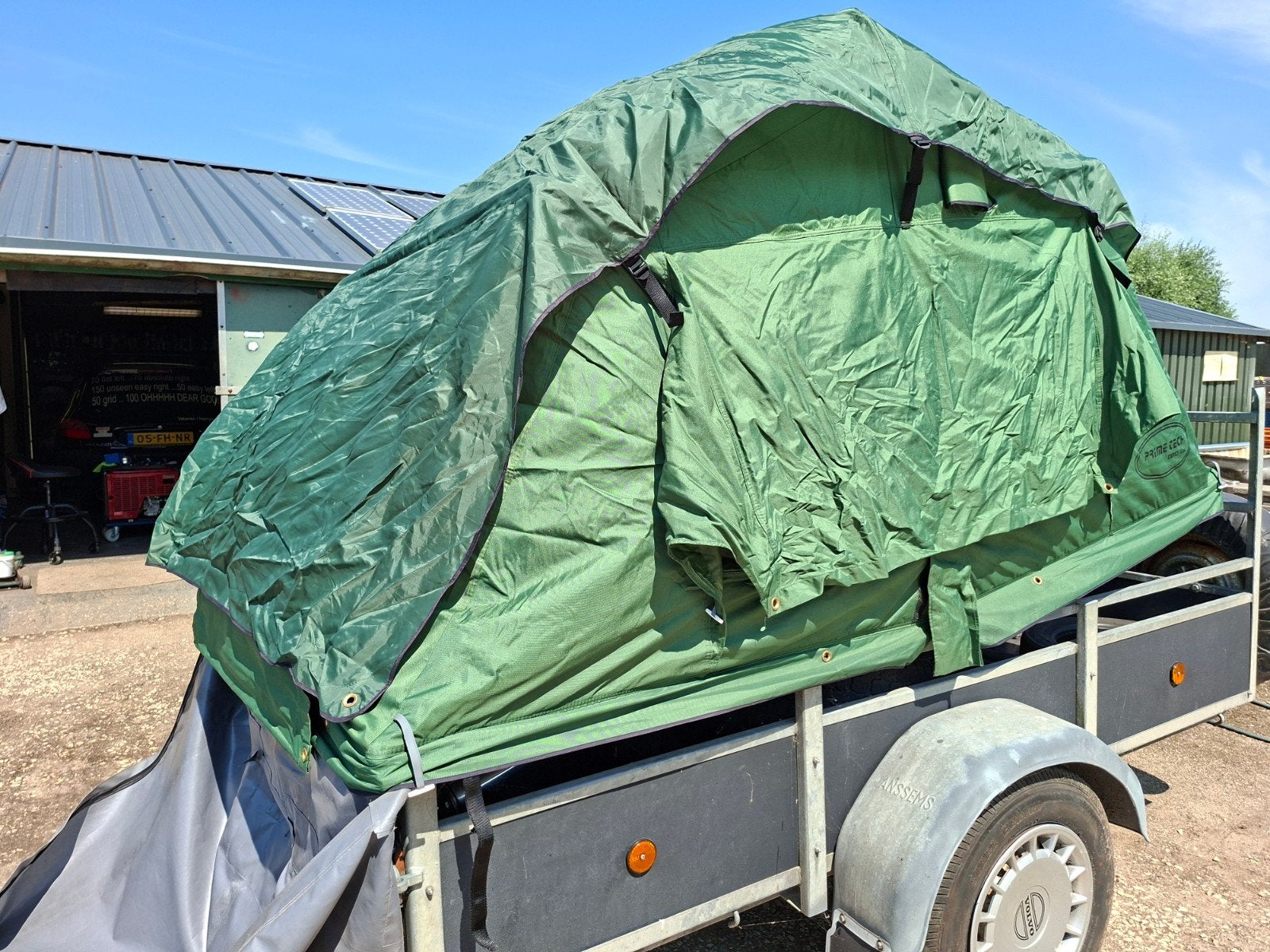 Daktent groen  Prime Tech USA.  Incl ondertent., Ophalen, Gebruikt, Tot en met 2