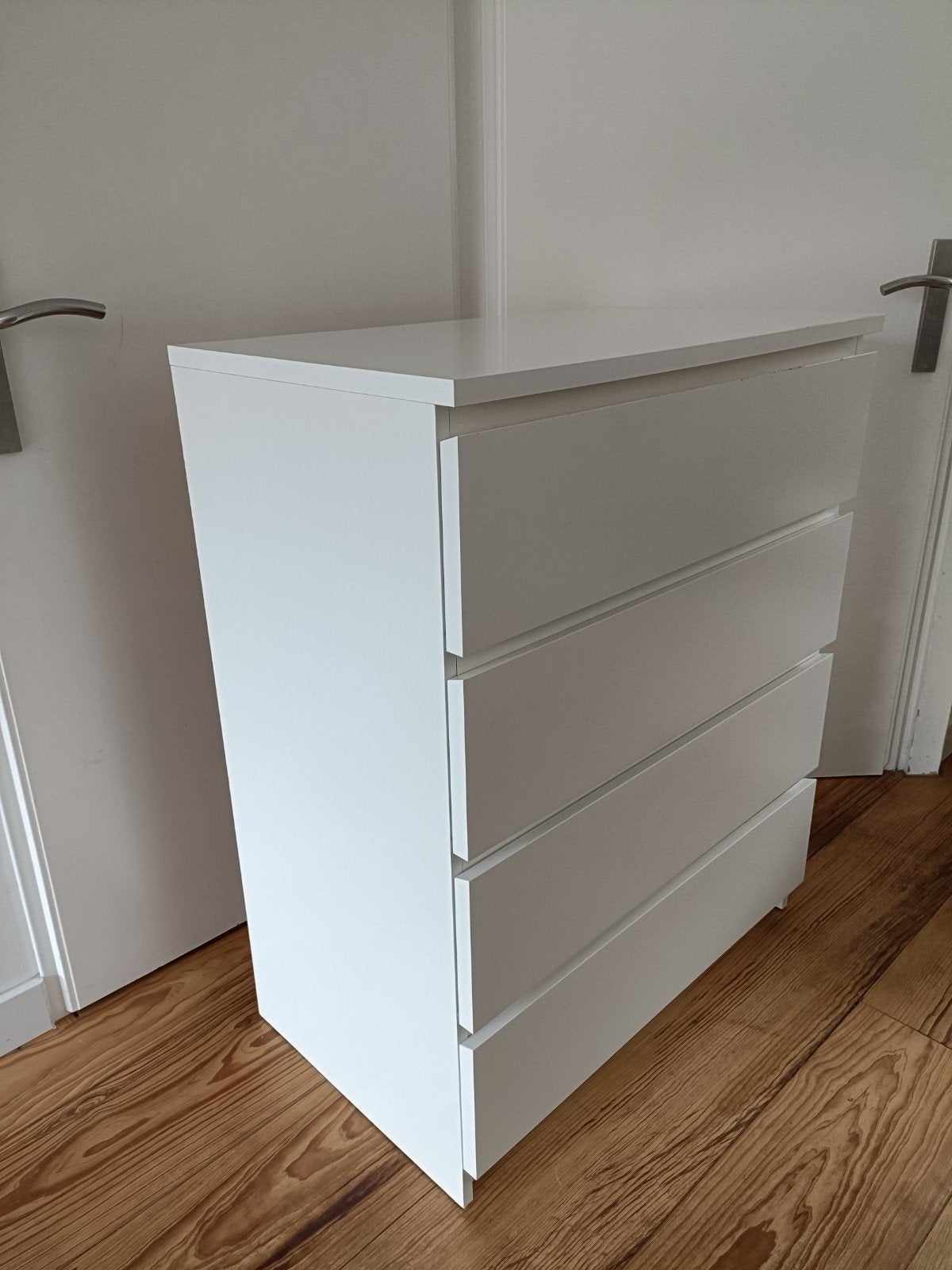 Ikea Malm ladekast wit - 4 lades, Huis en Inrichting, Kasten | Ladekasten, Ophalen, 100 tot 150 cm, 50 tot 100 cm, Zo goed als nieuw