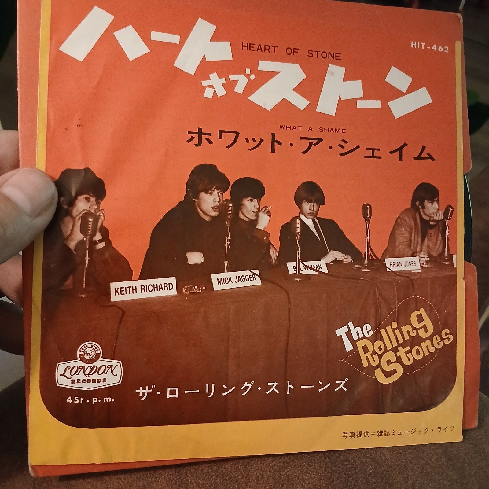 The Rolling Stones - Heart of Stone / What a Shame (Jap. p, Cd's en Dvd's, Originele persing, Ophalen of Verzenden, 7 inch, Rock en Metal