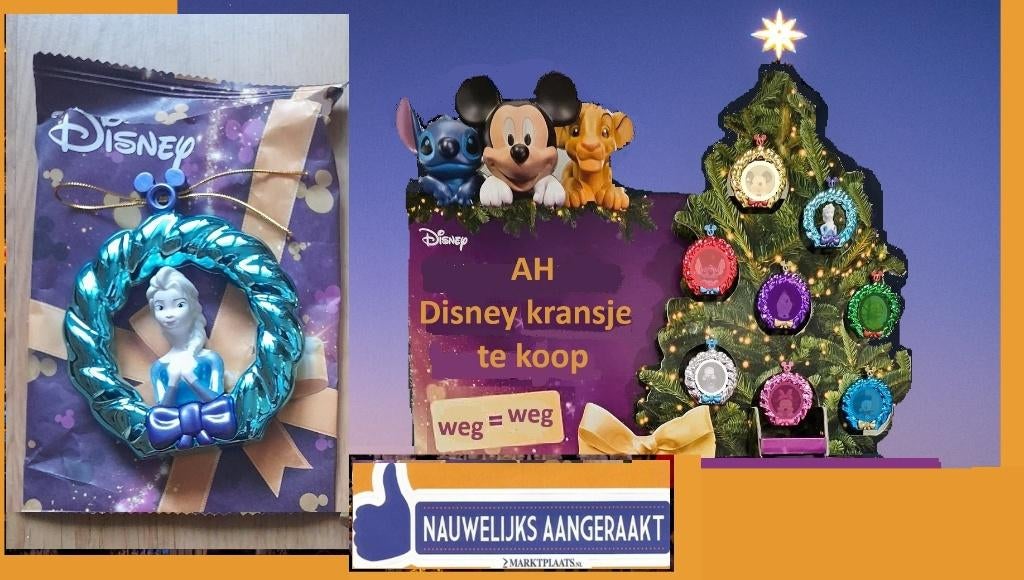 Disney kransje ELSA (AH) kerstkrans, hangers, Ophalen of Verzenden, Overige figuren, Nieuw, Beeldje of Figuurtje